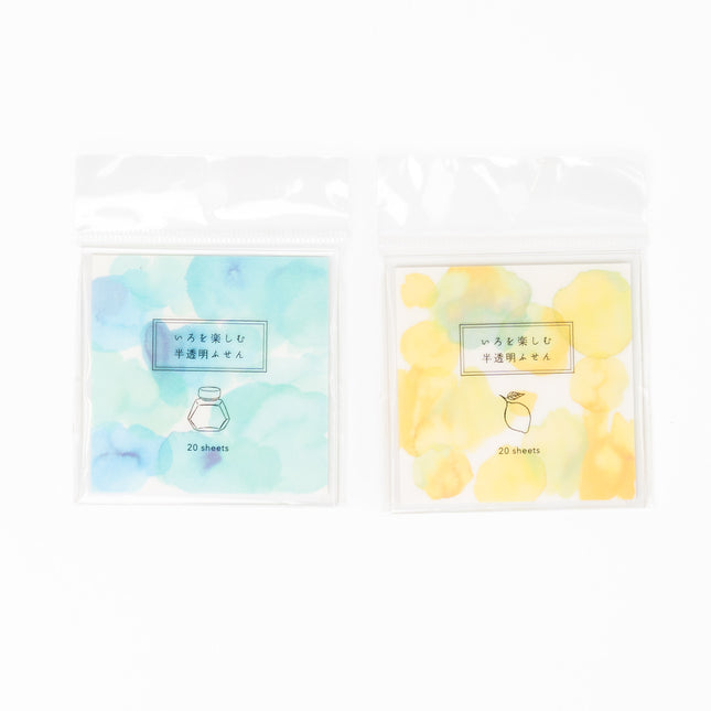 GREENFLASH Enjoying Colors Translucent Sticky Notes - ZenPop Japan Stationery Store