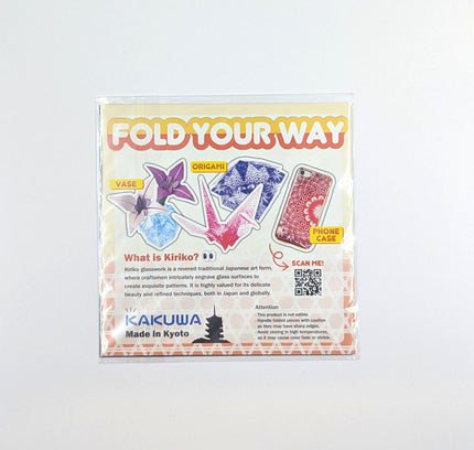 KAKUWA x ZenPop Original Kiriko Pattern Origami back