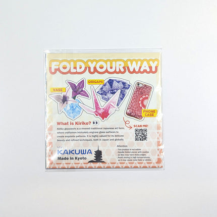 KAKUWA x ZenPop Original Kiriko Pattern Origami back