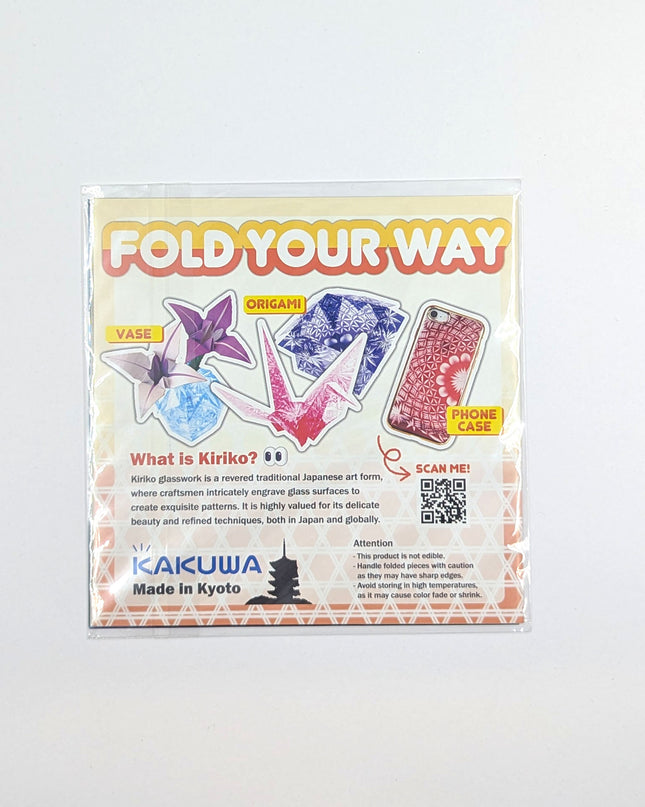 KAKUWA x ZenPop Original Kiriko Pattern Origami back