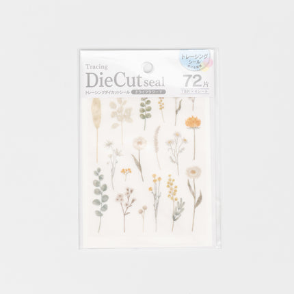KYOWA SHIKO Tracing Die Cut Sticker Sheet - Dry Flower