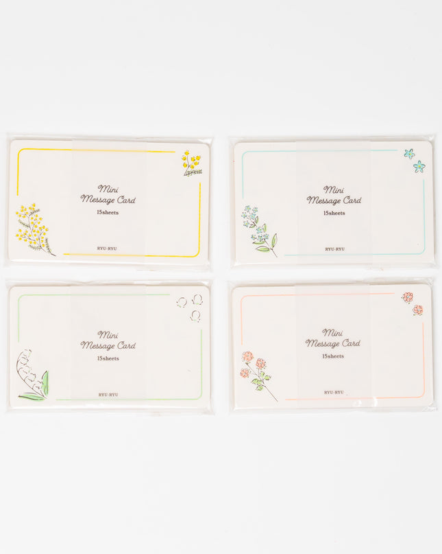 RYURYU Floral Message Cards - ZenPop Japan Stationery Store