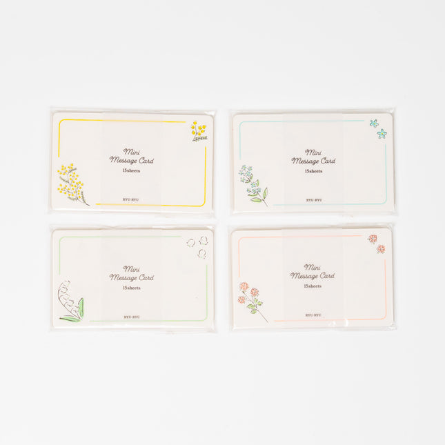 RYURYU Floral Message Cards - ZenPop Japan Stationery Store