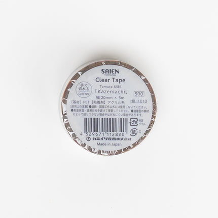 KAMIISO SANSYO Tamura Miki Kazemachi Clear Tape - ZenPop Japan Stationery Store