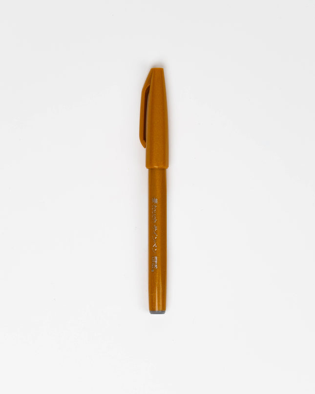 PENTEL Fudetouch Sign Pen Yellow Ochre - ZenPop Japan Stationery Store