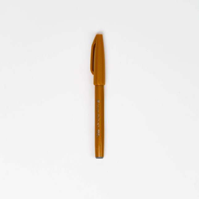 PENTEL Fudetouch Sign Pen Yellow Ochre - ZenPop Japan Stationery Store
