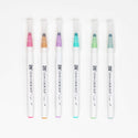 KURETAKE ZIG Clean Color Dot Mild Smoky Color 6pc set - ZenPop Japan Stationery Store