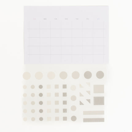 WORLD CRAFT Amie Sticker Grey - ZenPop Japan Stationery Store