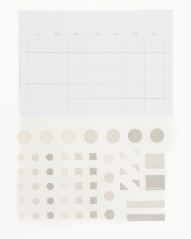 WORLD CRAFT Amie Sticker Grey - ZenPop Japan Stationery Store