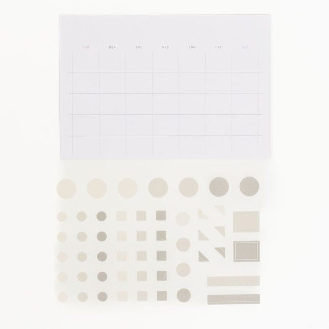 WORLD CRAFT Amie Sticker Grey - ZenPop Japan Stationery Store