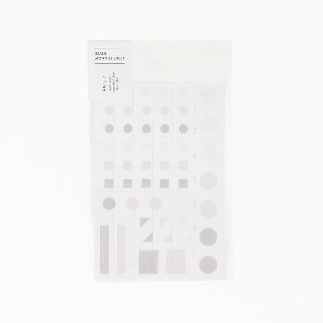 WORLD CRAFT Amie Sticker Grey - ZenPop Japan Stationery Store
