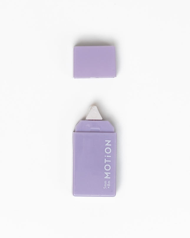 KAMIO JAPAN 8LINER Refillable Nori Adhesive Tape purple cap off