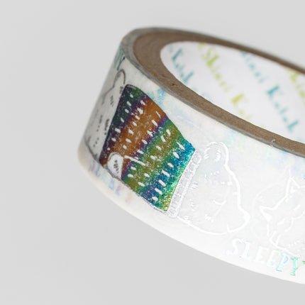 SEAL-DO Kirapika Masking Tape 15mm - Hoshi Akari Series (Shinzi Katoh Design) Sleepy close up