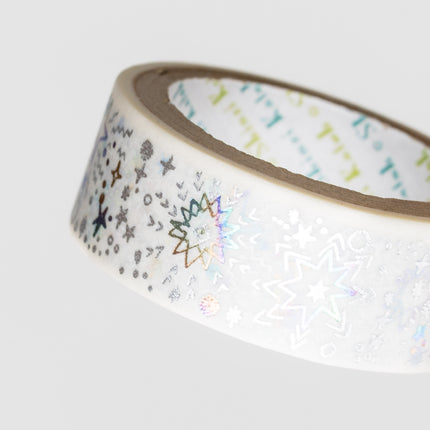 SEAL-DO Kirapika Masking Tape 15mm - Hoshi Akari Series (Shinzi Katoh Design) star close up