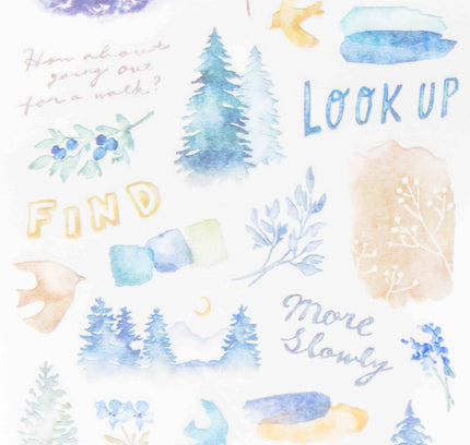 MIND WAVE Warble Sticker Navy - ZenPop Japan Stationery Store