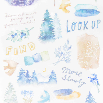 MIND WAVE Warble Sticker Navy - ZenPop Japan Stationery Store