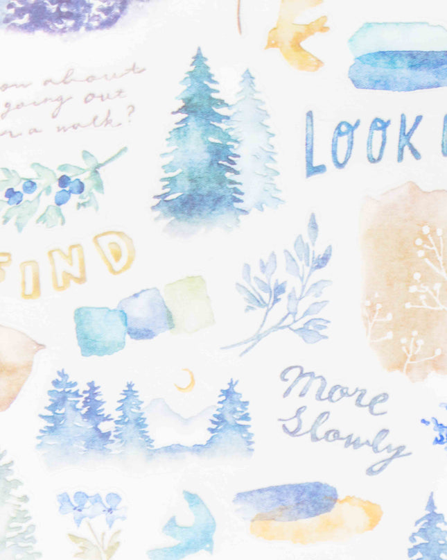 MIND WAVE Warble Sticker Navy - ZenPop Japan Stationery Store