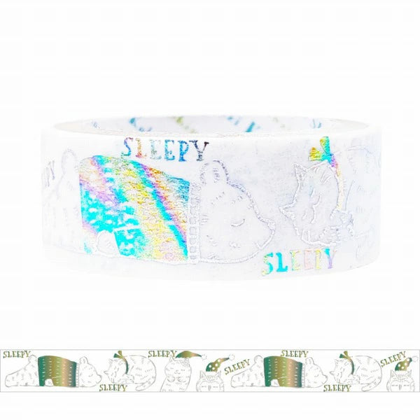 SEAL-DO Kirapika Masking Tape 15mm - Hoshi Akari Series (Shinzi Katoh Design) Sleepy