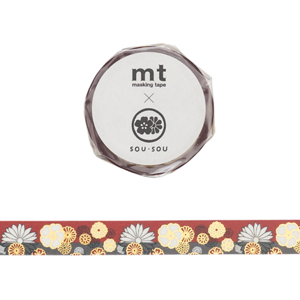 SOU・SOU × MT Masking Tape 15mm - Kin-ran Donsu