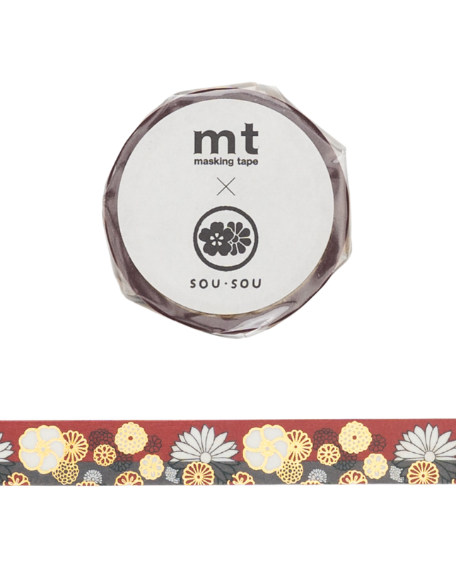 SOU・SOU × MT Masking Tape 15mm - Kin-ran Donsu
