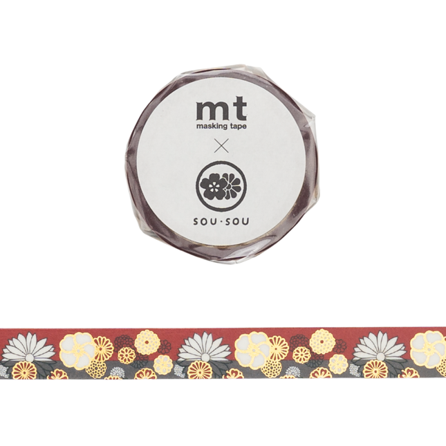 SOU・SOU × MT Masking Tape 15mm - Kin-ran Donsu