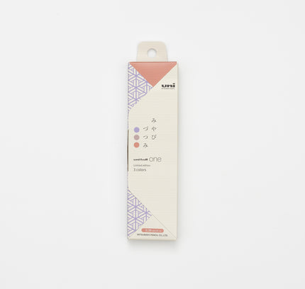 MITSUBISHI PENCIL Uni Ball One Wa-taste 3 Colors Set 0.38mm miyabi