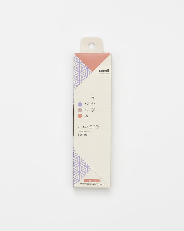 MITSUBISHI PENCIL Uni Ball One Wa-taste 3 Colors Set 0.38mm miyabi
