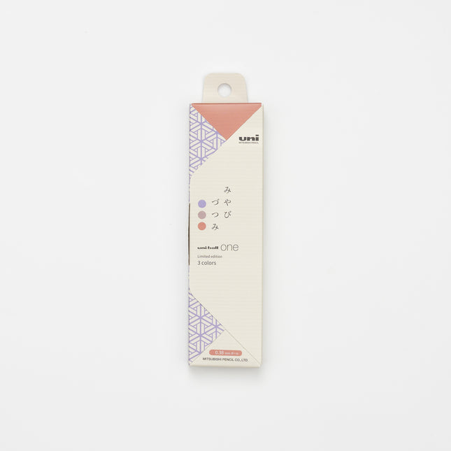 MITSUBISHI PENCIL Uni Ball One Wa-taste 3 Colors Set 0.38mm miyabi