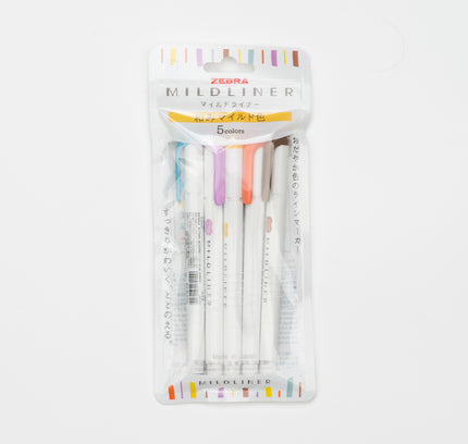 ZEBRA Mildliner Nagomi Mild 5 Colors Set