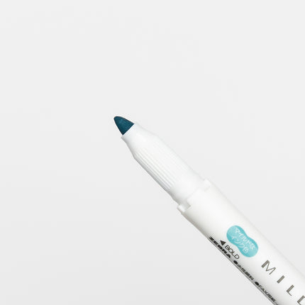 ZEBRA Mildliner Nagomi Mild 5 Colors Set blue close up on bold tip