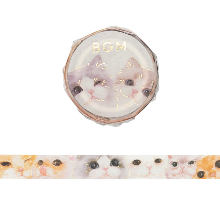 BGM foil masking tape Face of Cat