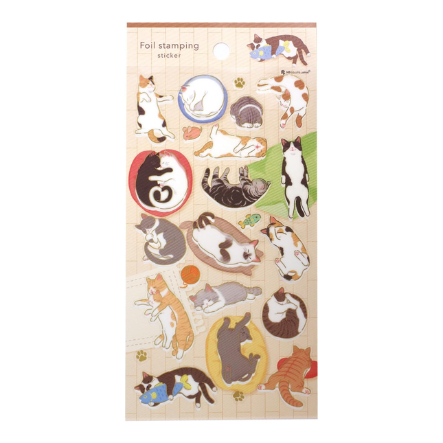 NB Foil Sticker Sheet - Rolling Cat