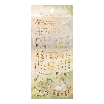 MIND WAVE Gleaming Scene Sticker – Gold Foil Sparkle