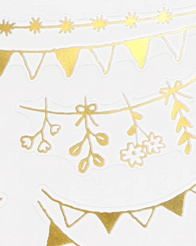 MIND WAVE Gleaming Scene Sticker – Gold Foil Sparkle