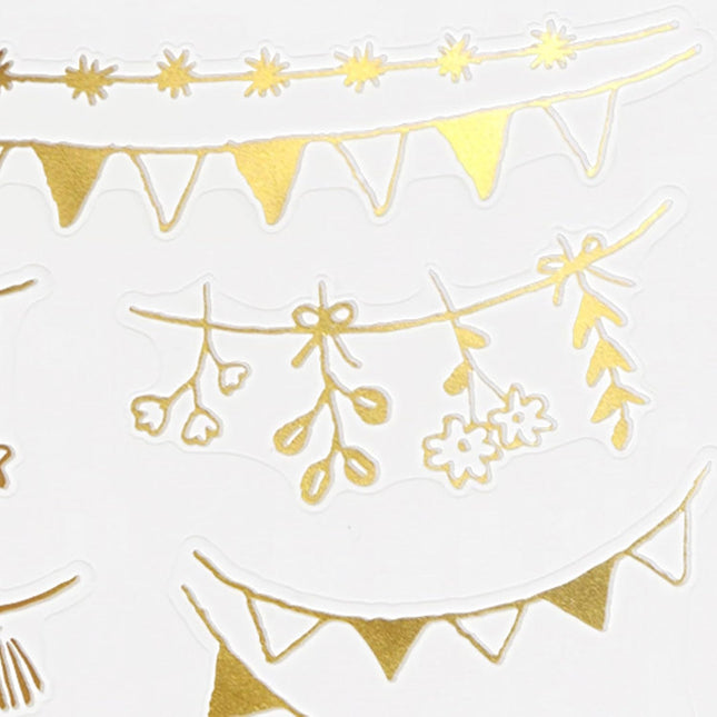 MIND WAVE Gleaming Scene Sticker – Gold Foil Sparkle