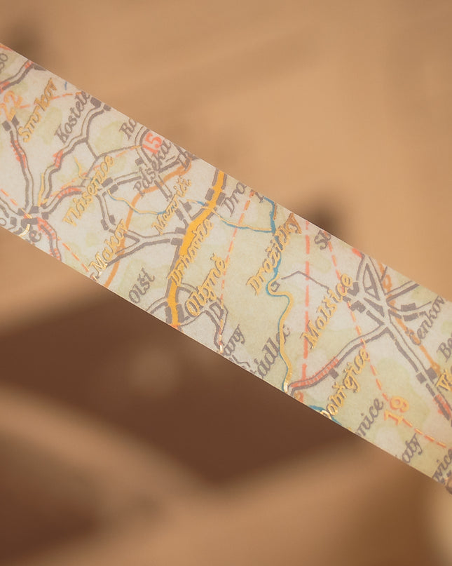 Foil Stamping Masking Tape "Antique Map" From BGM