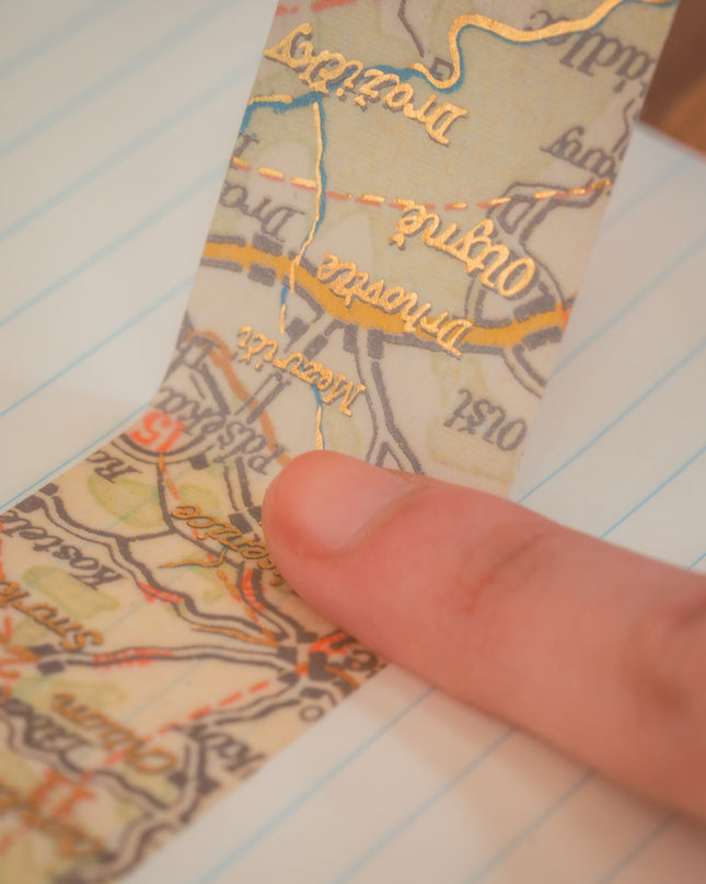 Foil Stamping Masking Tape "Antique Map" From BGM