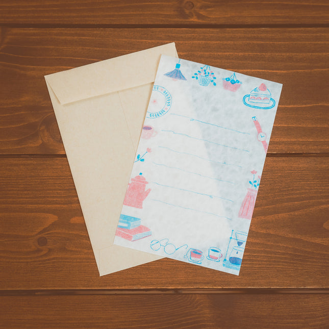 Mini letter set "Cafe" From Furukawashiko
