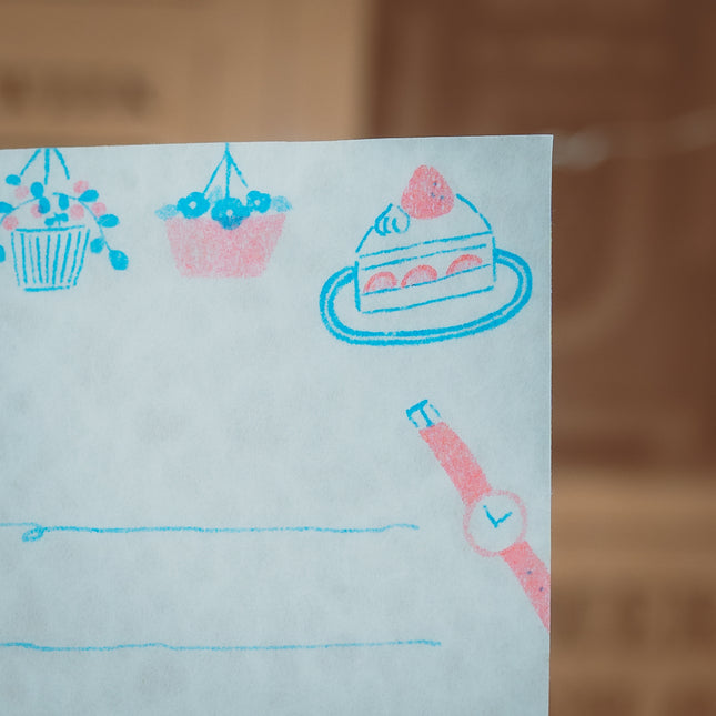 Mini letter set "Cafe" From Furukawashiko