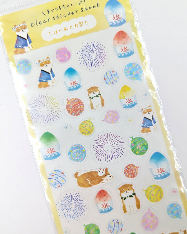 FURUKAWA SHIKO QS287 Clear Sticker Sheet – Shiba Inu & Festival