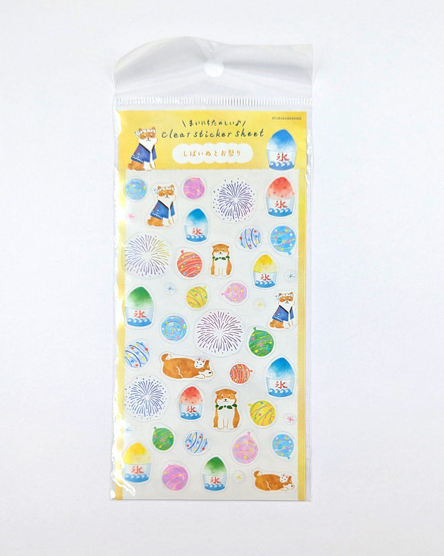 FURUKAWA SHIKO QS287 Clear Sticker Sheet – Shiba Inu & Festival