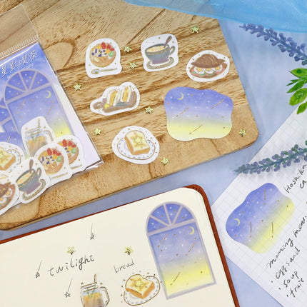 KAMIISO SANSYO - SAIEN Flake Stickers Starlight cafe