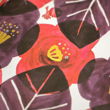 ec2507-3 ROKKAKU x misuzu uta Notebook A5  camellia