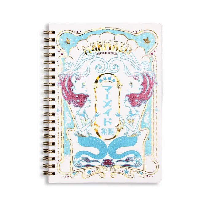 [Limited] ROKKAKU X ob1toy Ring Notebook B6 cat mermaid
