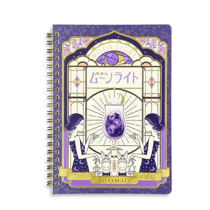 [Limited] ROKKAKU X ob1toy Ring Notebook B6 cat moonlight
