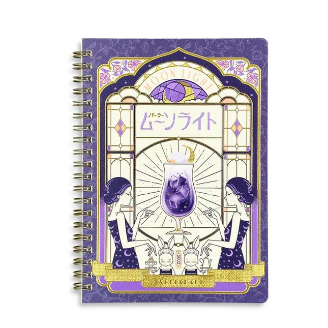 [Limited] ROKKAKU X ob1toy Ring Notebook B6 cat moonlight