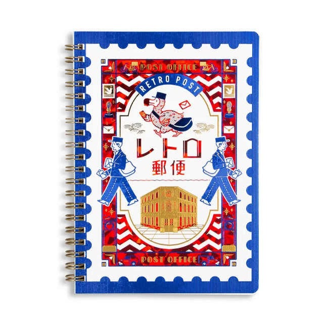 [Limited] ROKKAKU X ob1toy Ring Notebook B6 Retro post office