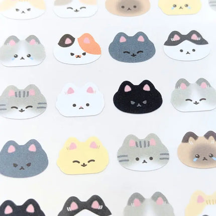 MOTOBAYASHI Design Paper Stickers Relaxed-Style Cats