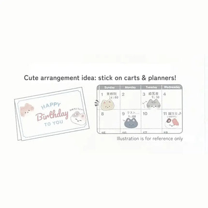 ec2512-5 MOTOBAYASHI Design Paper Stickers Relaxed-Style Cats Examples