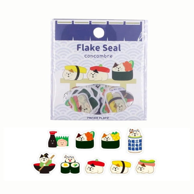 PAPIER PLATZ Concombre Flake Sticker sushi